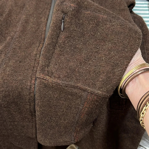 Title Nine Women’s Brown Wool Side Zip Knit Jacket Size Large - Picture 11 of 15